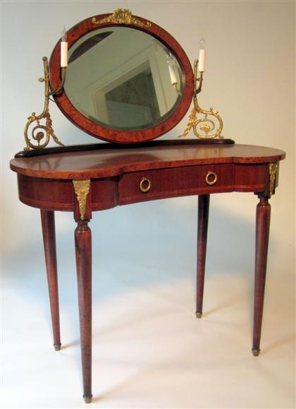 Appraisal: Louis XVI style kingwood and burl walnut gilt metal mounted