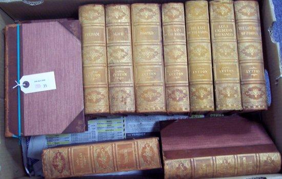 Appraisal: Lytton Lord Works of in ten volumes half leather bindings