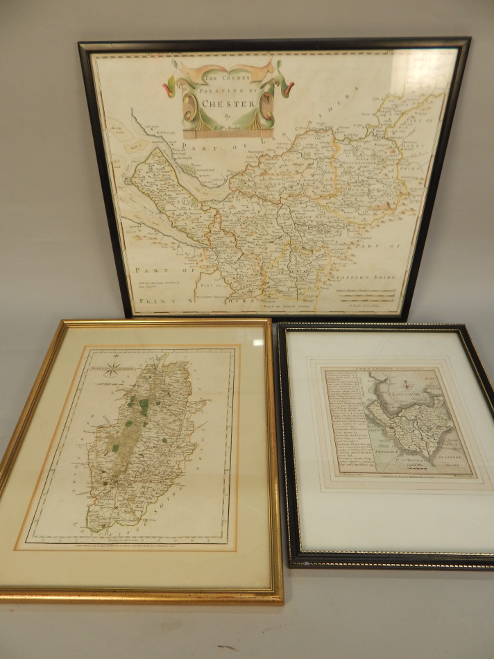 Appraisal: After Robert Morden County map of Chester cm x cm