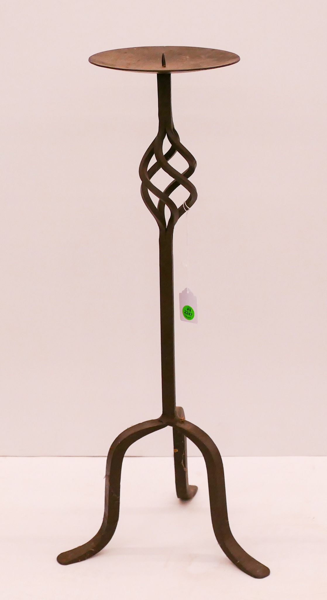 Appraisal: Wrought Iron Floor Pricket Candlestand- ''