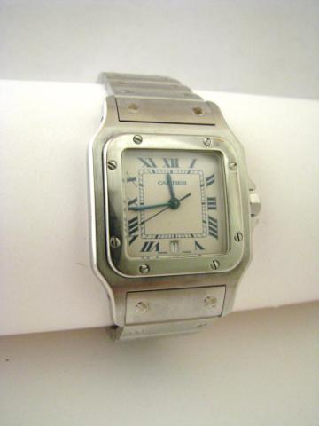 Appraisal: Gentleman's Cartier watch Tank Francaise series polished and brushed stainless