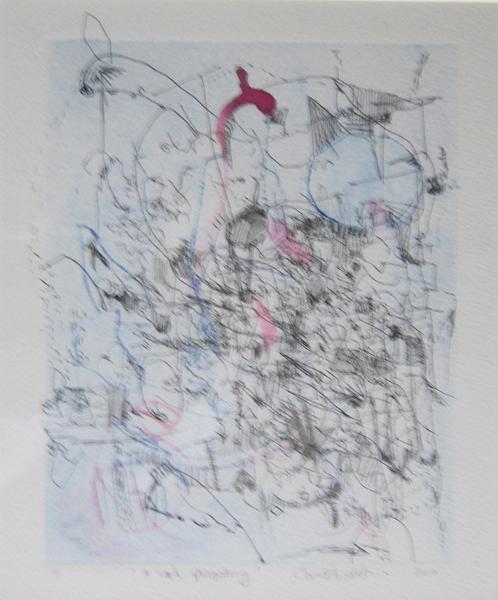 Appraisal: CLARE COWLEY A TAD PURGATORY ETCHING SIGNED CM X CM