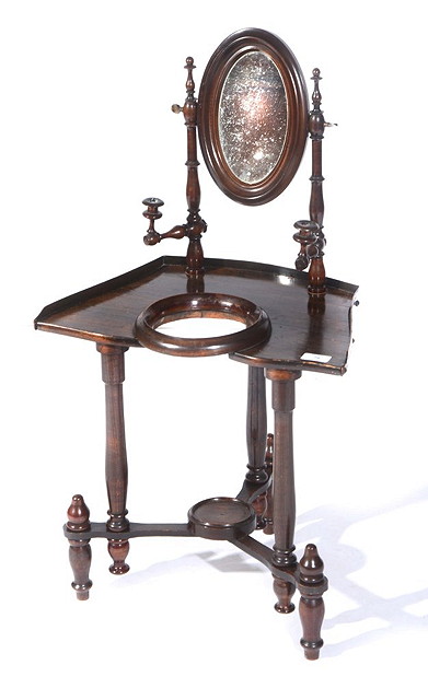 Appraisal: A CHILD'S WASH STAND th Century with swing mirror small