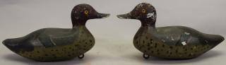 Appraisal: Hand Carved Painted Wooden Duck Decoys Hand Carved Painted Wooden