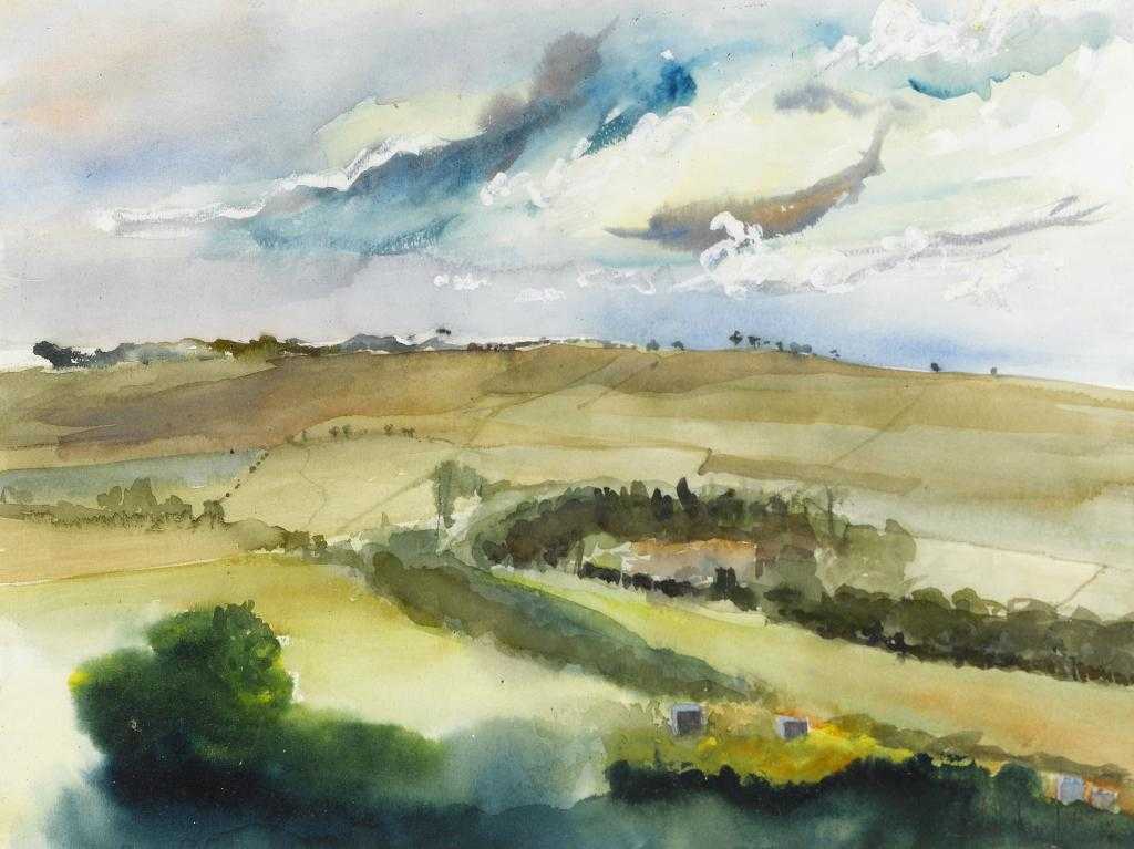 Appraisal: SOPHIE KNIGHT RWS - LANDSCAPE signed watercolour and bodycolour x