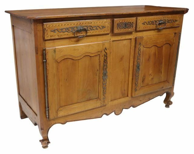 Appraisal: French Provincial Louis XV style fruitwood sideboard late th c