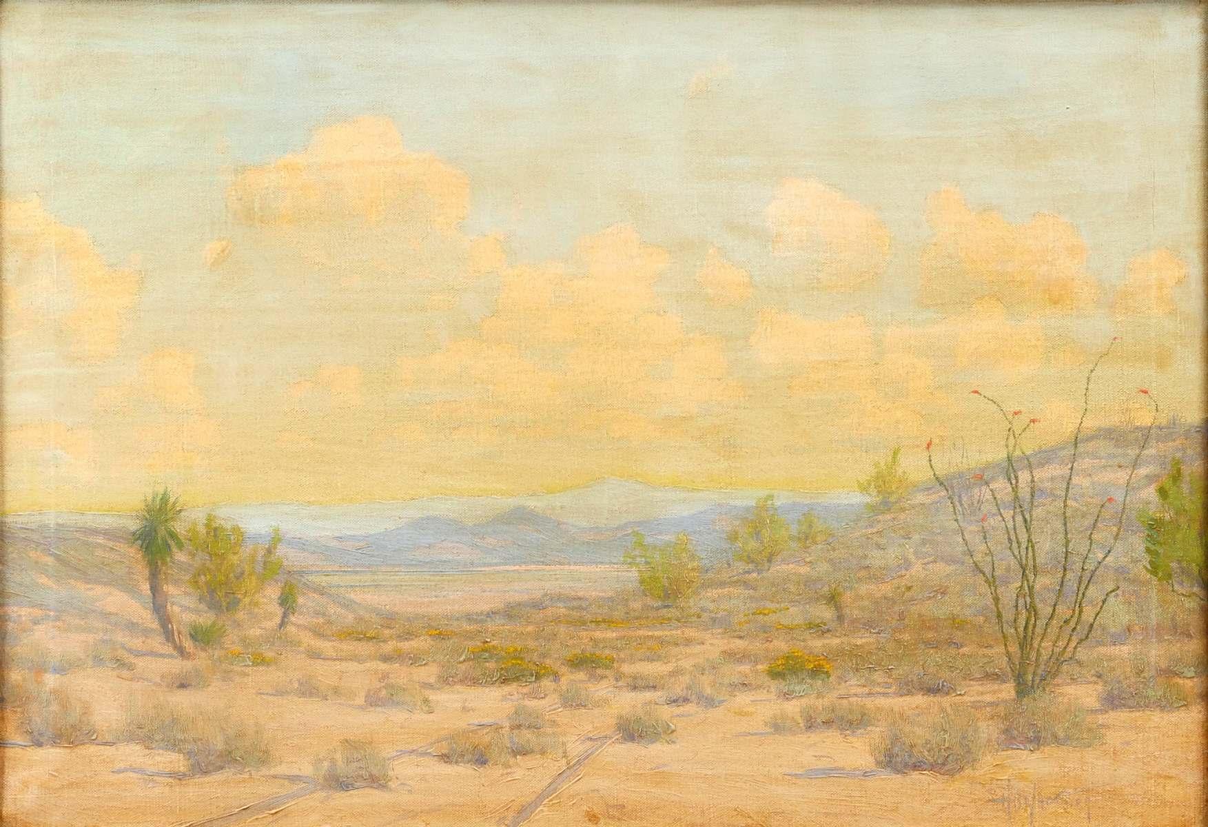 Appraisal: WAGONER Harry American - California Desert Scene Oil Canvas ''