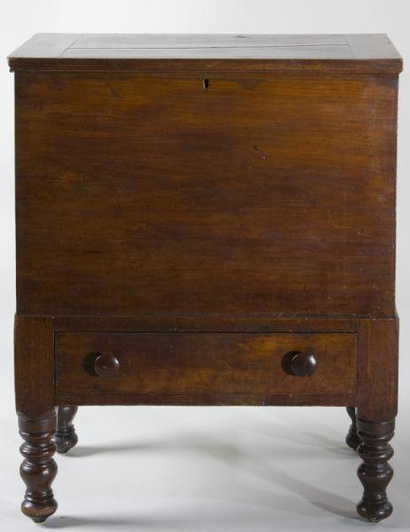 Appraisal: Southern Cherry Sugar Chest ca s poplar secondary hinged lid