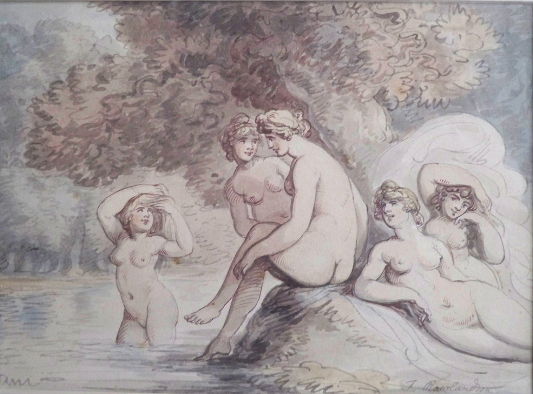 Appraisal: Thomas Rowlandson British - The Bathers Signed T Rowlandson lr