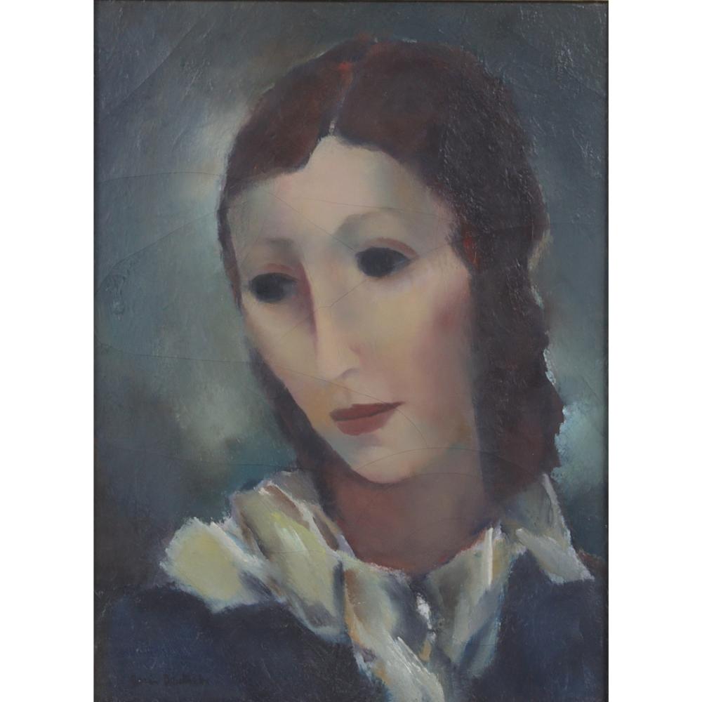 Appraisal: Boris Deutsch California - Head of a Girl oil on