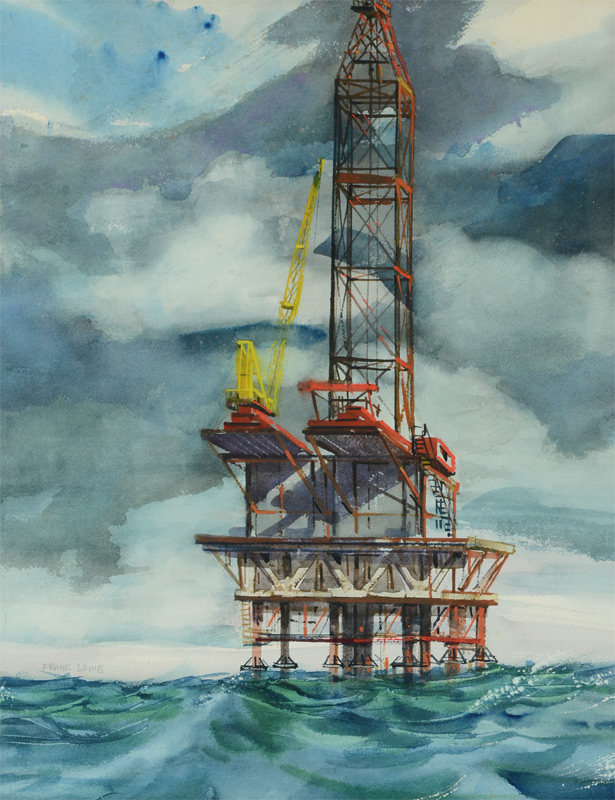 Appraisal: LOWE Frank American th Century Oil Derrick in the Gulf