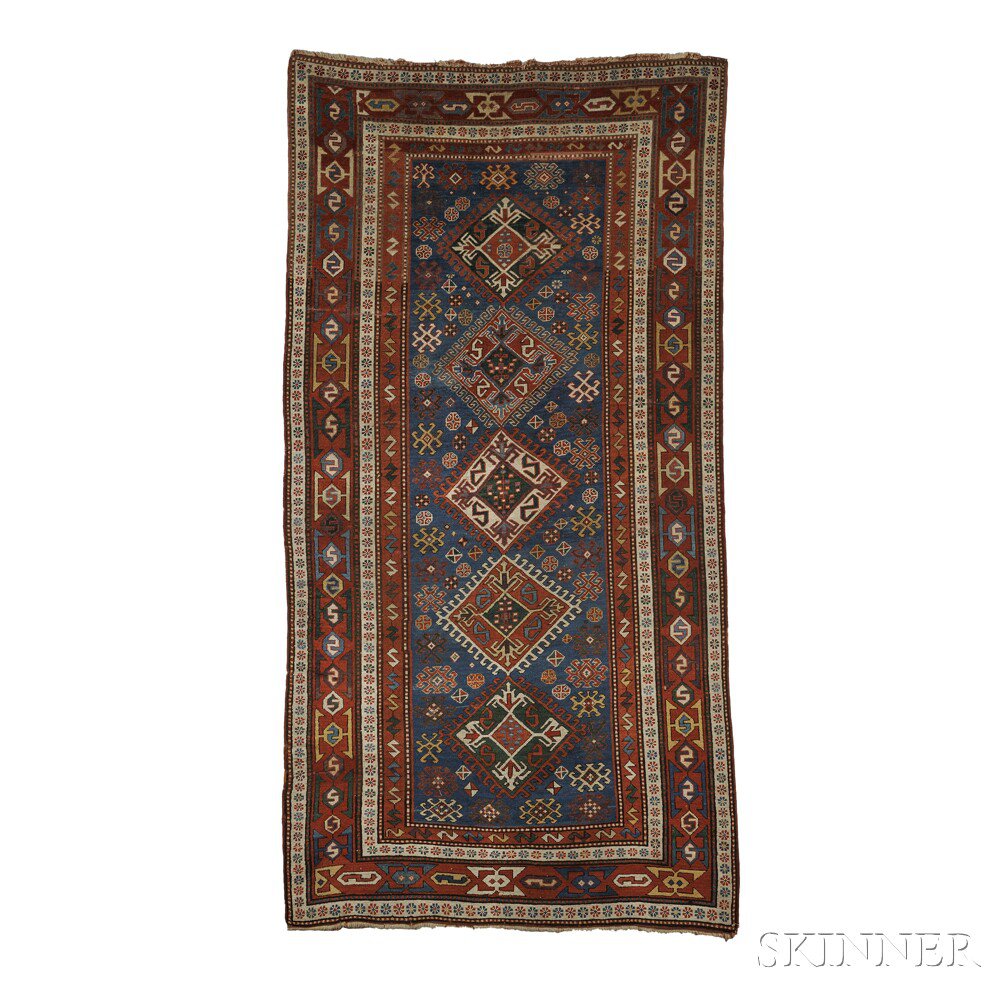 Appraisal: Kazak Rug Southwest Caucasus late th century five contiguous hooked