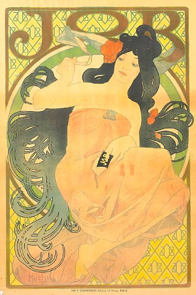 Appraisal: n a Alphonse Mucha Czech - Job R W Lithograph