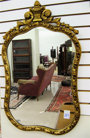 Appraisal: PAIR OF WALL MIRRORS American early th century the cartouche-shaped