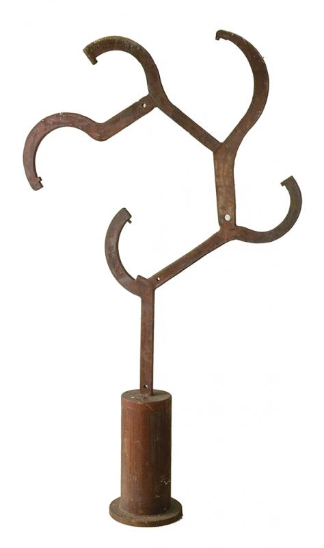 Appraisal: ARTIST UNKNOWN BORN TH CENTURY Untitled forged steel ARTIST UNKNOWN