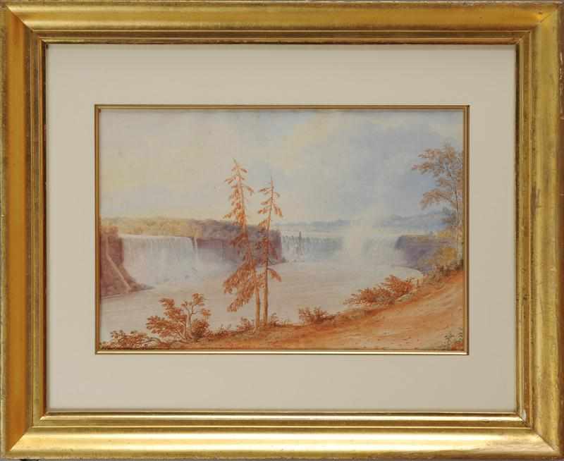 Appraisal: J WELLS ''NIAGARA'' Watercolor on paper signed titled and dated