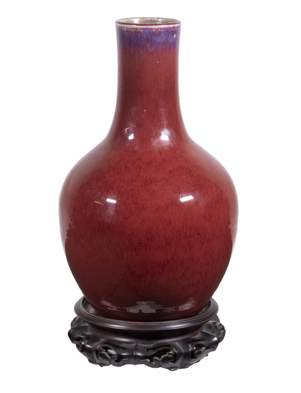 Appraisal: LARGE CHINESE KHANG-XI OXBLOOD VASE IMPERIAL KILNS UNDER LANG Qing