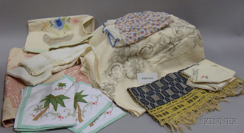 Appraisal: Three Boxes of Assorted Vintage and Later Household Linens including