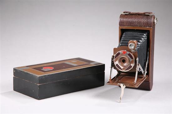 Appraisal: ART DECO CAMERA AND BOX Designed by Walter Dorwin Teague