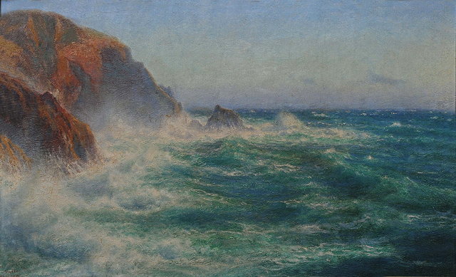 Appraisal: WALTER SHAW - South Devon Coastal Landscape on a stormy