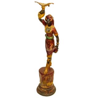 Appraisal: Polychrome Composition Blackamoor Figure Polychrome Composition Blackamoor Figure Unsigned Some