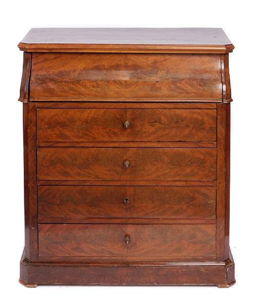 Appraisal: A Biedermeier chest of drawers now converted into a bar