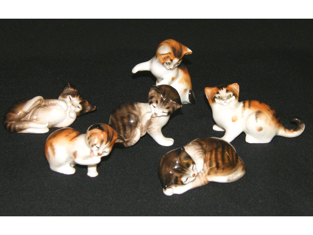 Appraisal: Six Royal Doulton kittens including HN HN HN HN HN