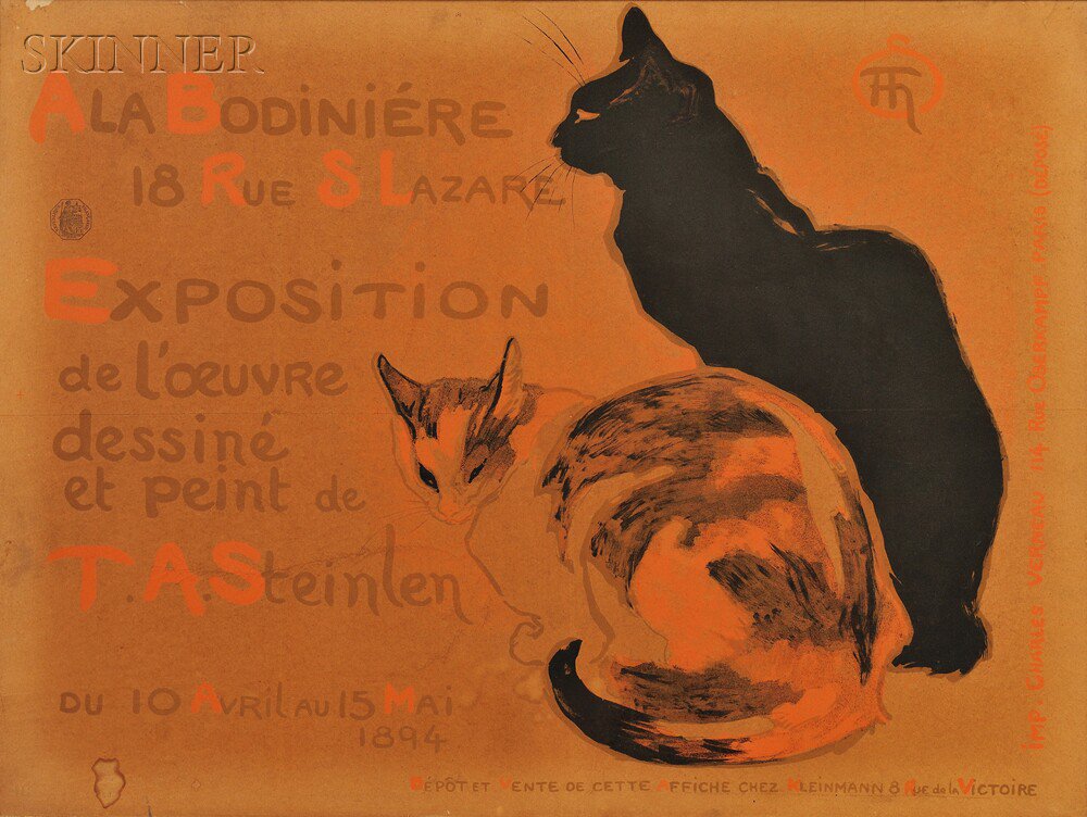 Appraisal: Th ophile Alexandre Steinlen French Swiss - Exposition la bodini