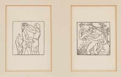 Appraisal: Aristide Maillol French - A pair of illustrations from Daphnis