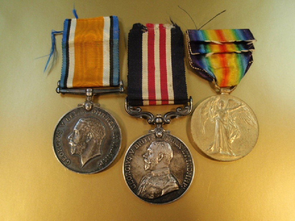 Appraisal: First World War medal group comprising Military medal - war