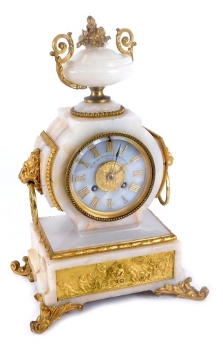 Appraisal: A thC French onyx and ormolu mantel clock inscribed Cie