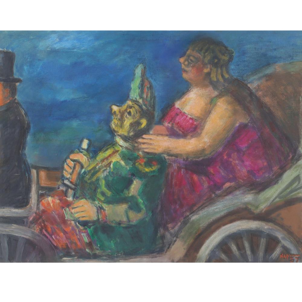 Appraisal: Benjamin D Kopman Russian American - The Circus Oil on