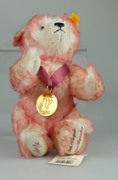 Appraisal: Steiff pink teddy bear Virgo exclusively for Danbury Mint collection