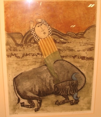 Appraisal: Graciela Rodo Boulanger Bolivian b RODEO Color lithograph Signed and