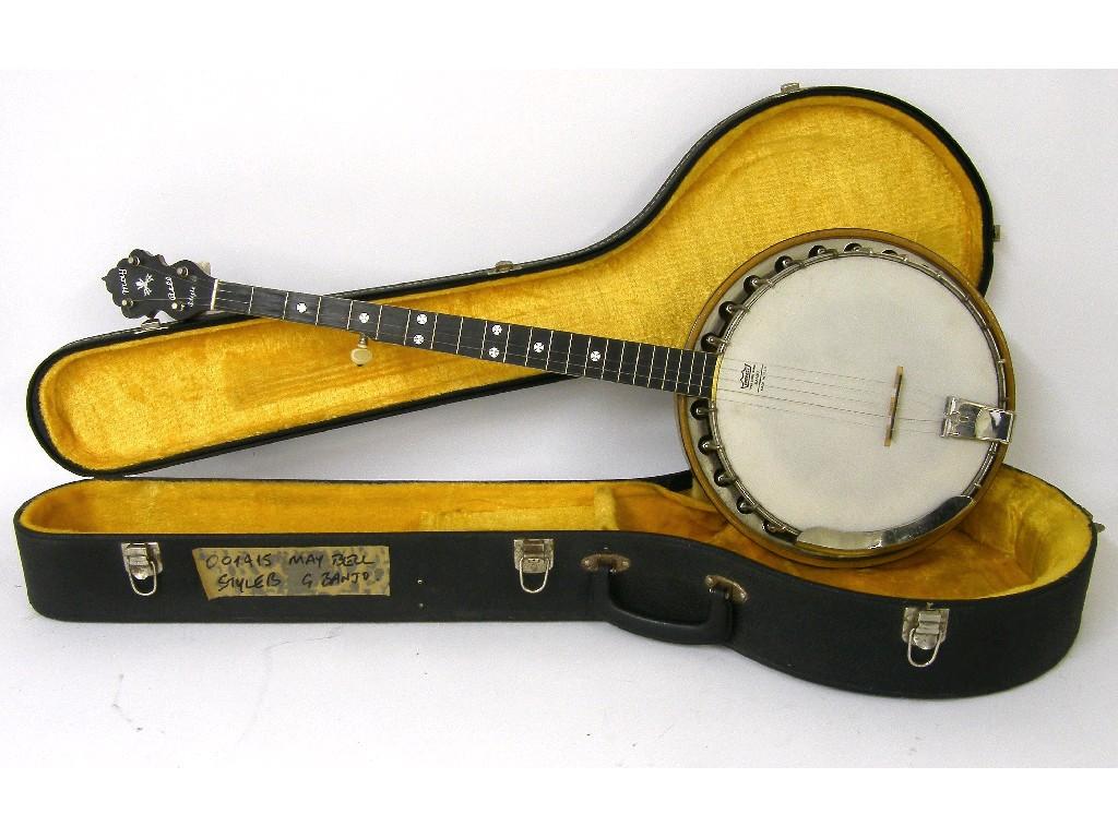 Appraisal: May Bell Slingerland style B five string banjo the closed