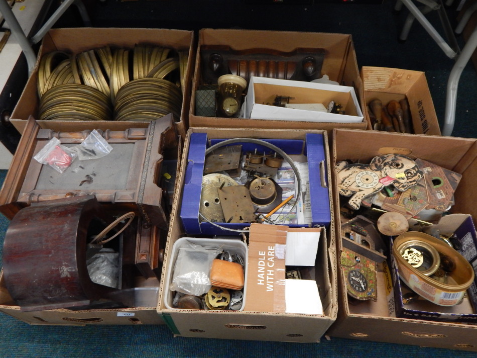 Appraisal: A large quantity of miscellaneous clock parts to include bezels