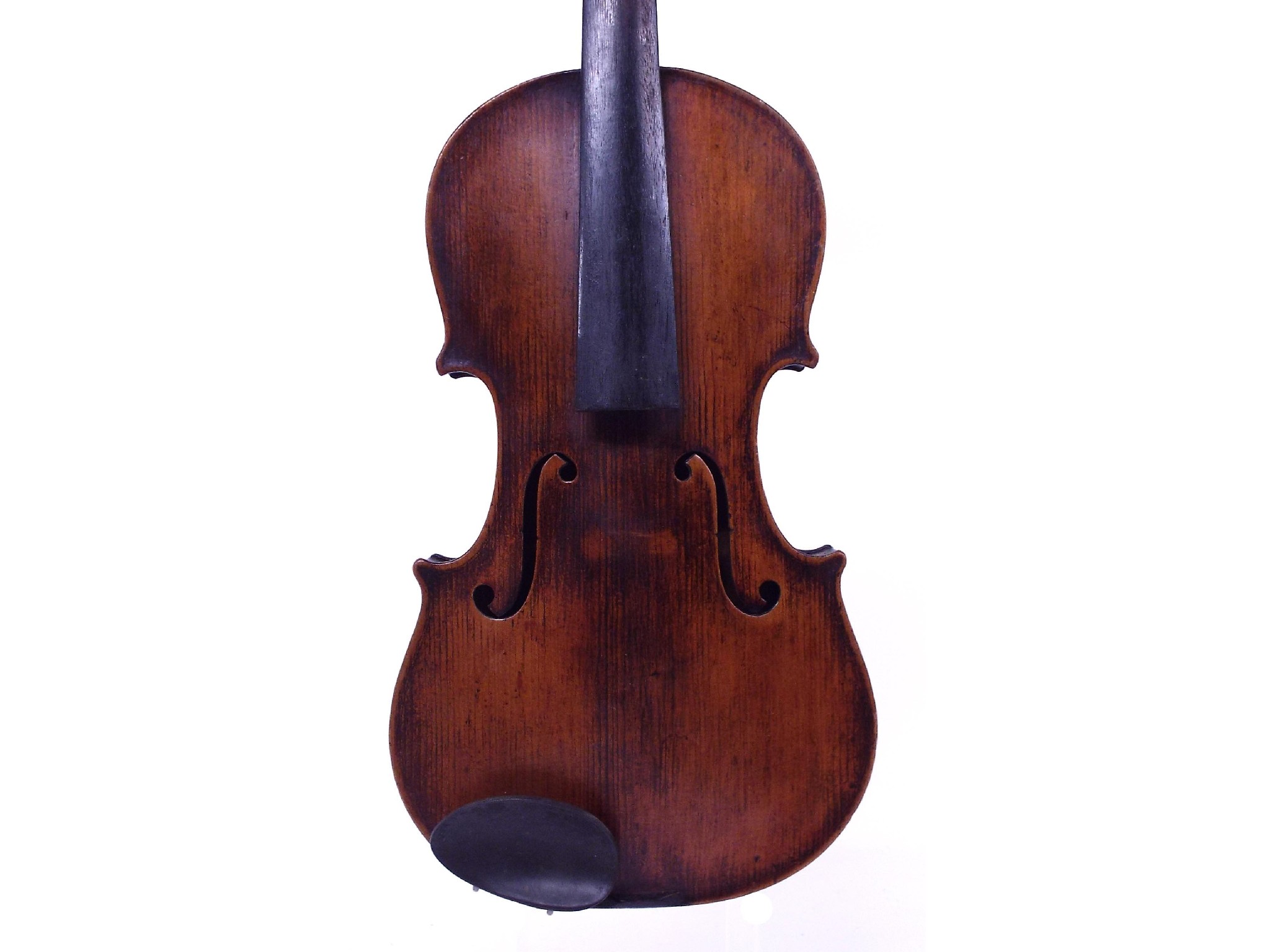 Appraisal: Interesting th century German violin the back decoratively carved with