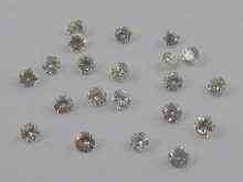 Appraisal: A quantity of loose polished round brilliant cut diamonds approx