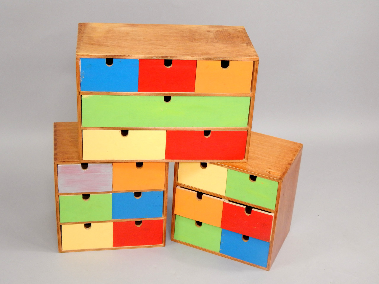 Appraisal: A pair of IKEA child's toy chests with six coloured