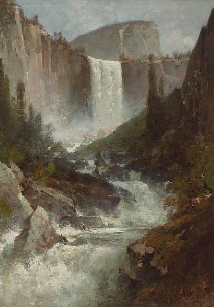 Appraisal: Thomas Hill - Vernal Falls Yosemite signed and dated 'T