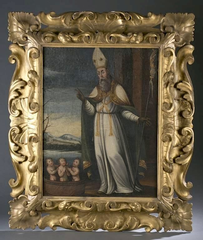 Appraisal: St Nicholas oil on canvas A painting of St Nicholas