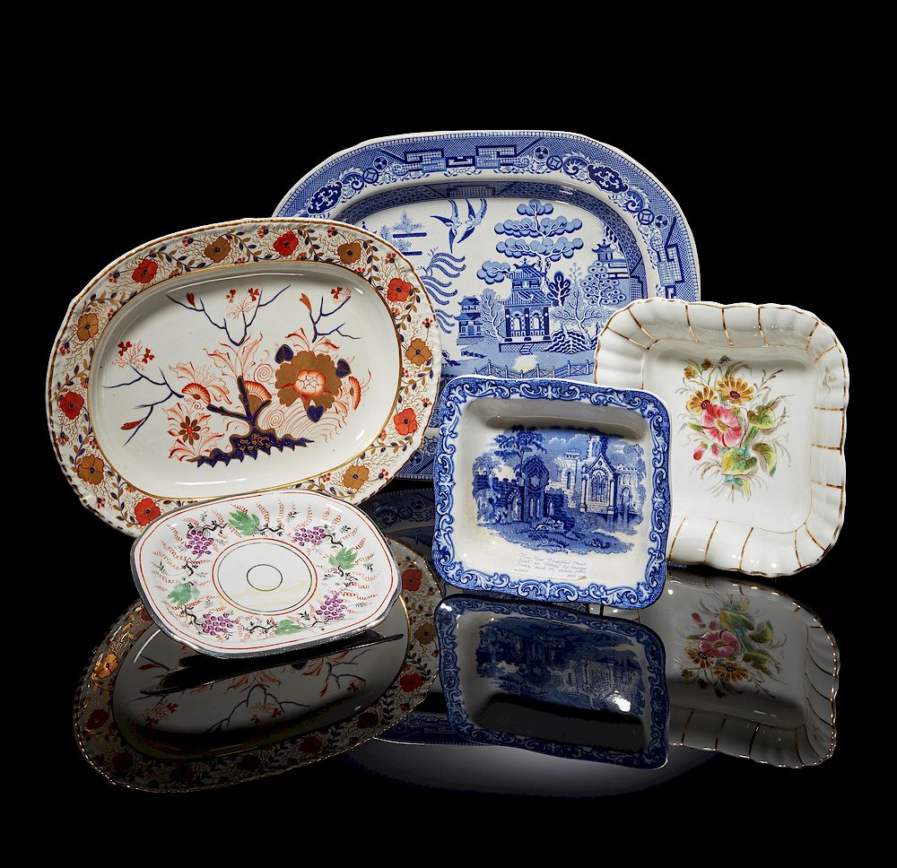 Appraisal: Assorted Pottery Tableware Five pieces of assorted pottery tableware comprising