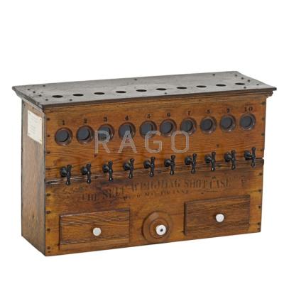 Appraisal: GENERAL STORE SHOT DISPENSER The Self-Weighing Shot Case - lead