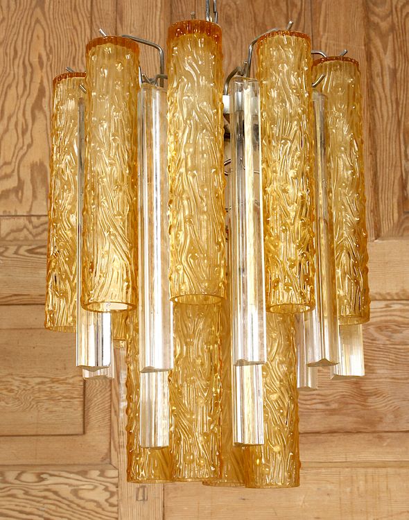 Appraisal: ITALIAN MID CENTURY MODERN CHANDELIER GEOMETRIC An Italian mid century