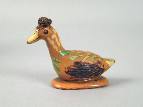 Appraisal: Centre County Pennsylvania redware bird figure th c attributed to