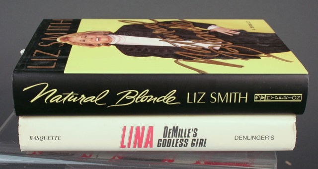 Appraisal: Two Autographed Hardcover Books Natural Blonde by Liz Smith Lina