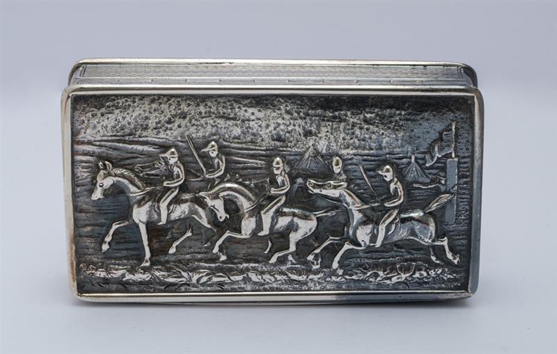 Appraisal: EARLY VICTORIAN SILVER AND VERMEIL SNUFF BOX F C Birmingham