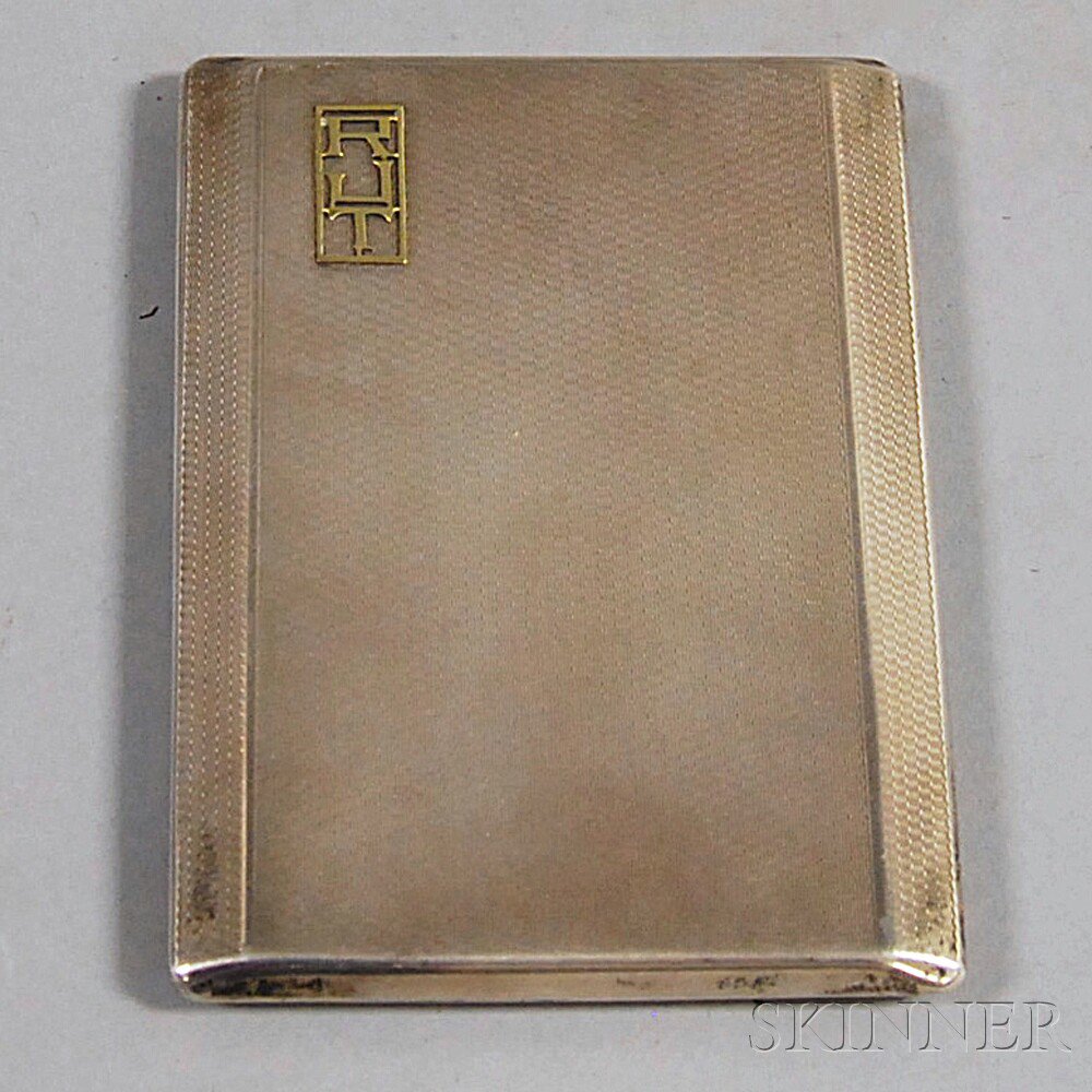 Appraisal: George V Mappin Webb Sterling Silver Cigarette Case Birmingham England