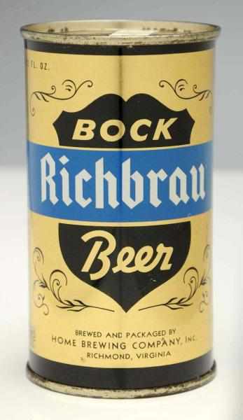 Appraisal: Richbrau Bock Flat Top Beer Can - Clear and clean