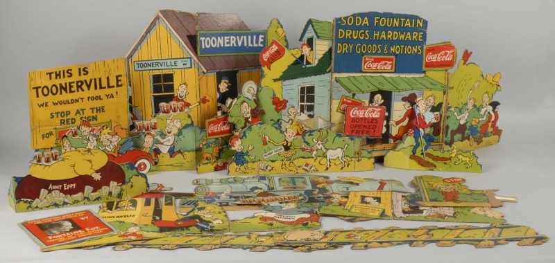 Appraisal: Cardboard Coca-Cola Toonerville Town Description Appears to be complete Condition